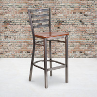 Flash Furniture XU-DG697BLAD-CLR-BAR-CHYW-GG Clear Restaurant Barstool in Cherry Clear